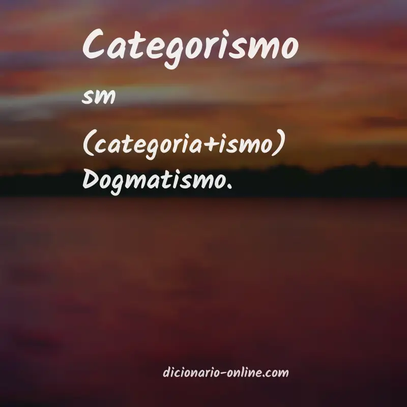 Significado de categorismo