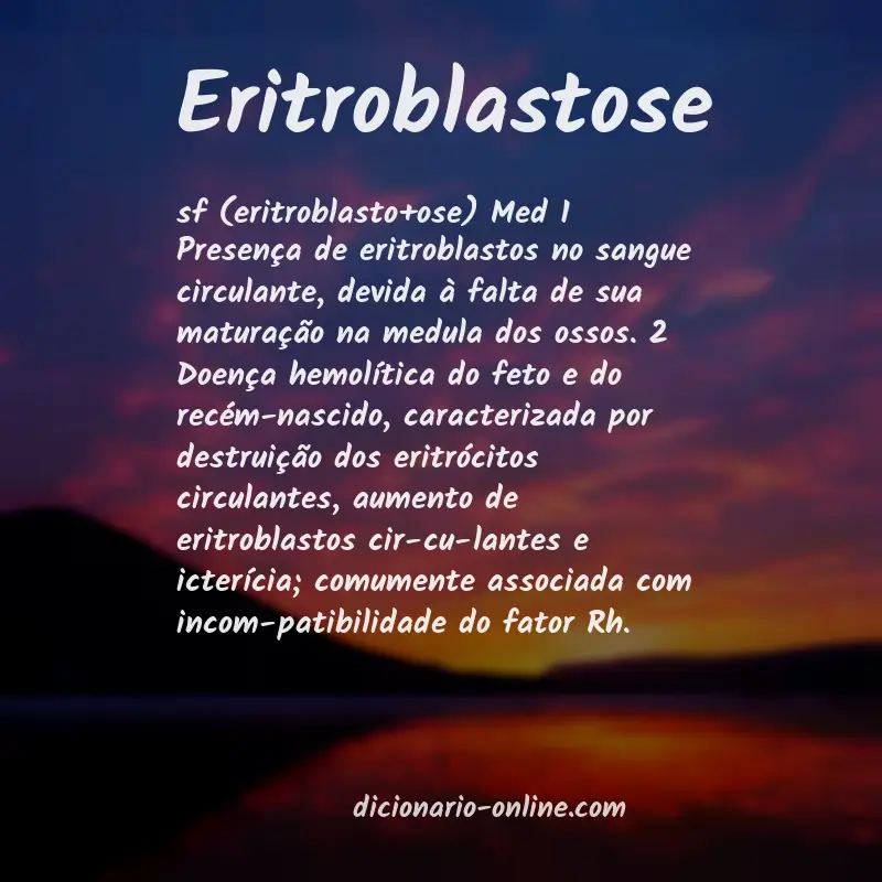 Significado de eritroblastose