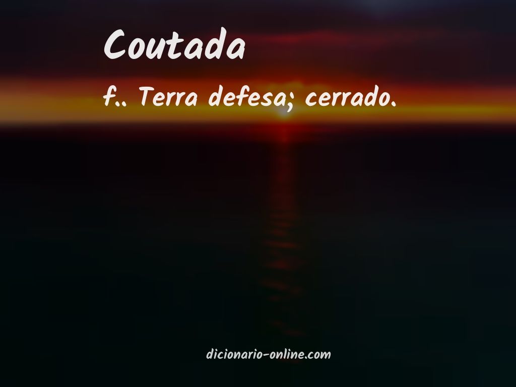 Significado de coutada