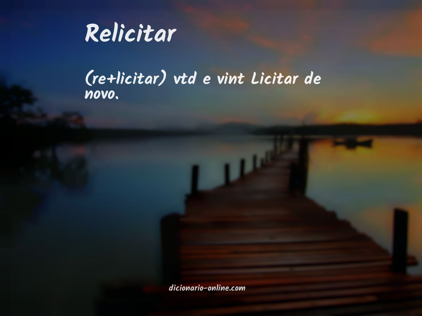 Significado de relicitar