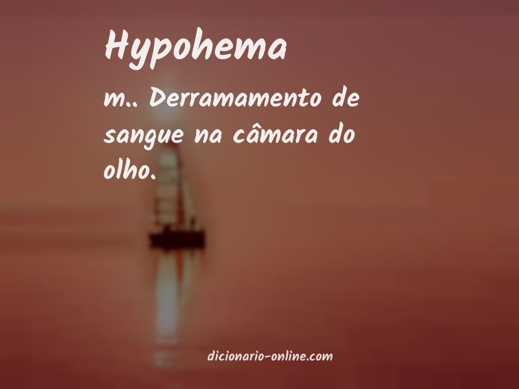 Significado de hypohema