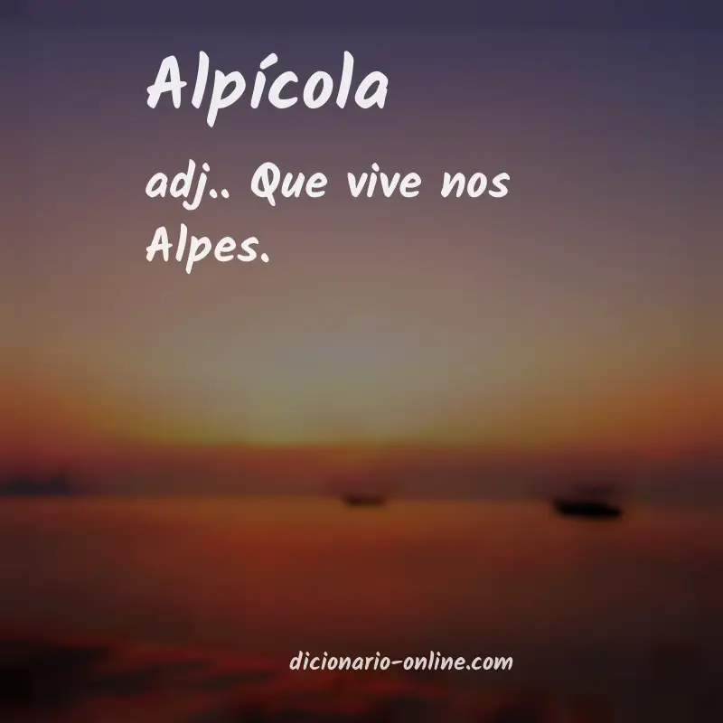 Significado de alpícola