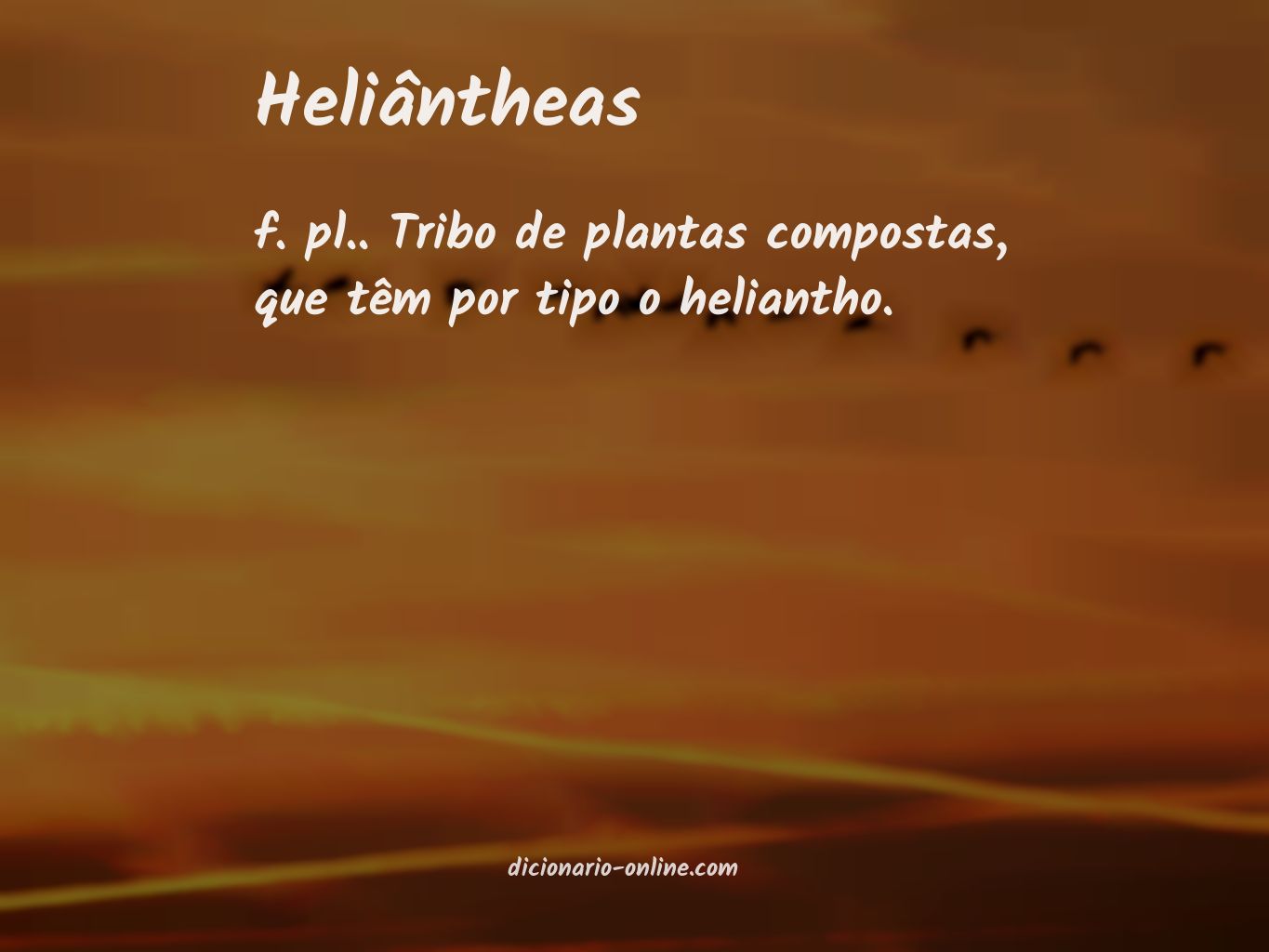 Significado de heliântheas