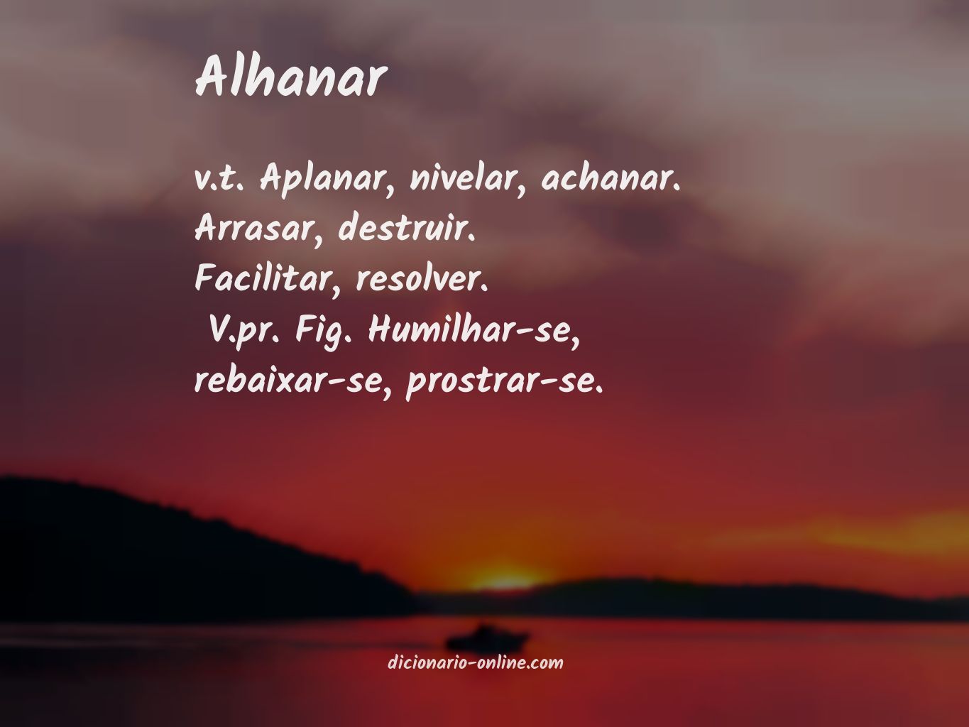 Significado de alhanar