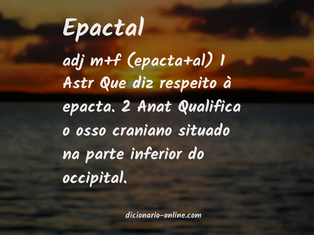 Significado de epactal