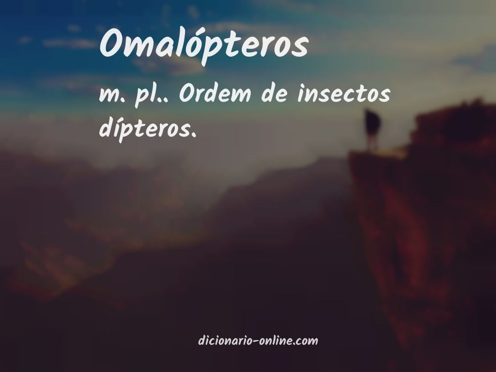 Significado de omalópteros