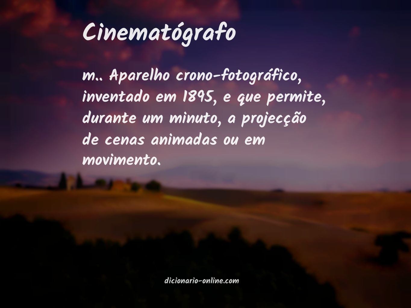 Significado de cinematógrafo