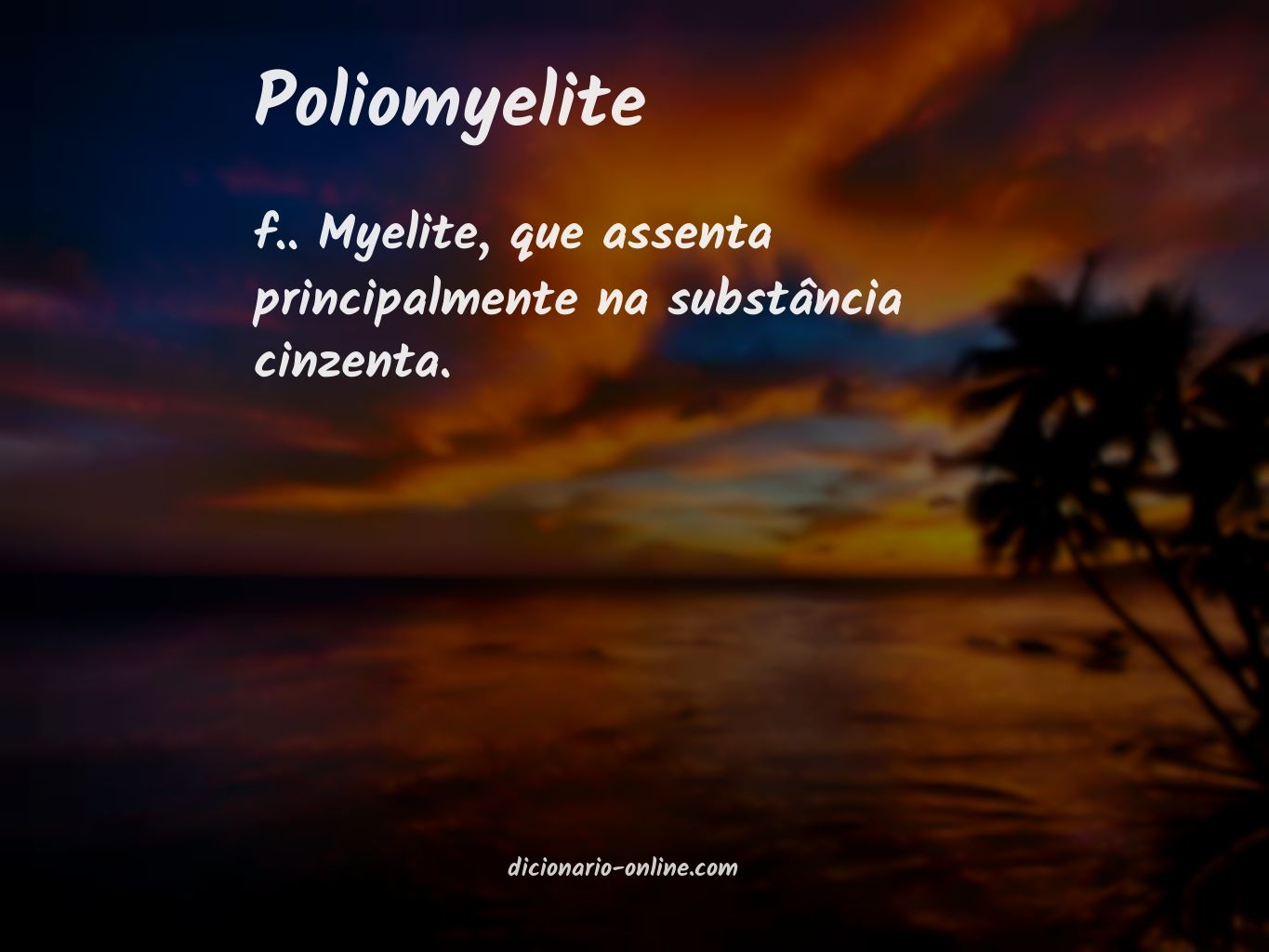 Significado de poliomyelite