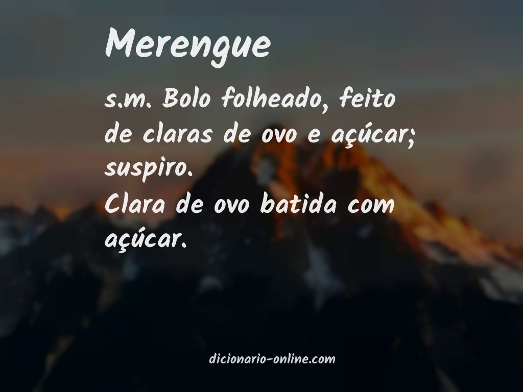 Significado de merengue