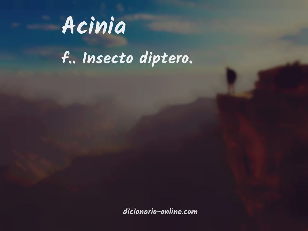 Significado de acinia