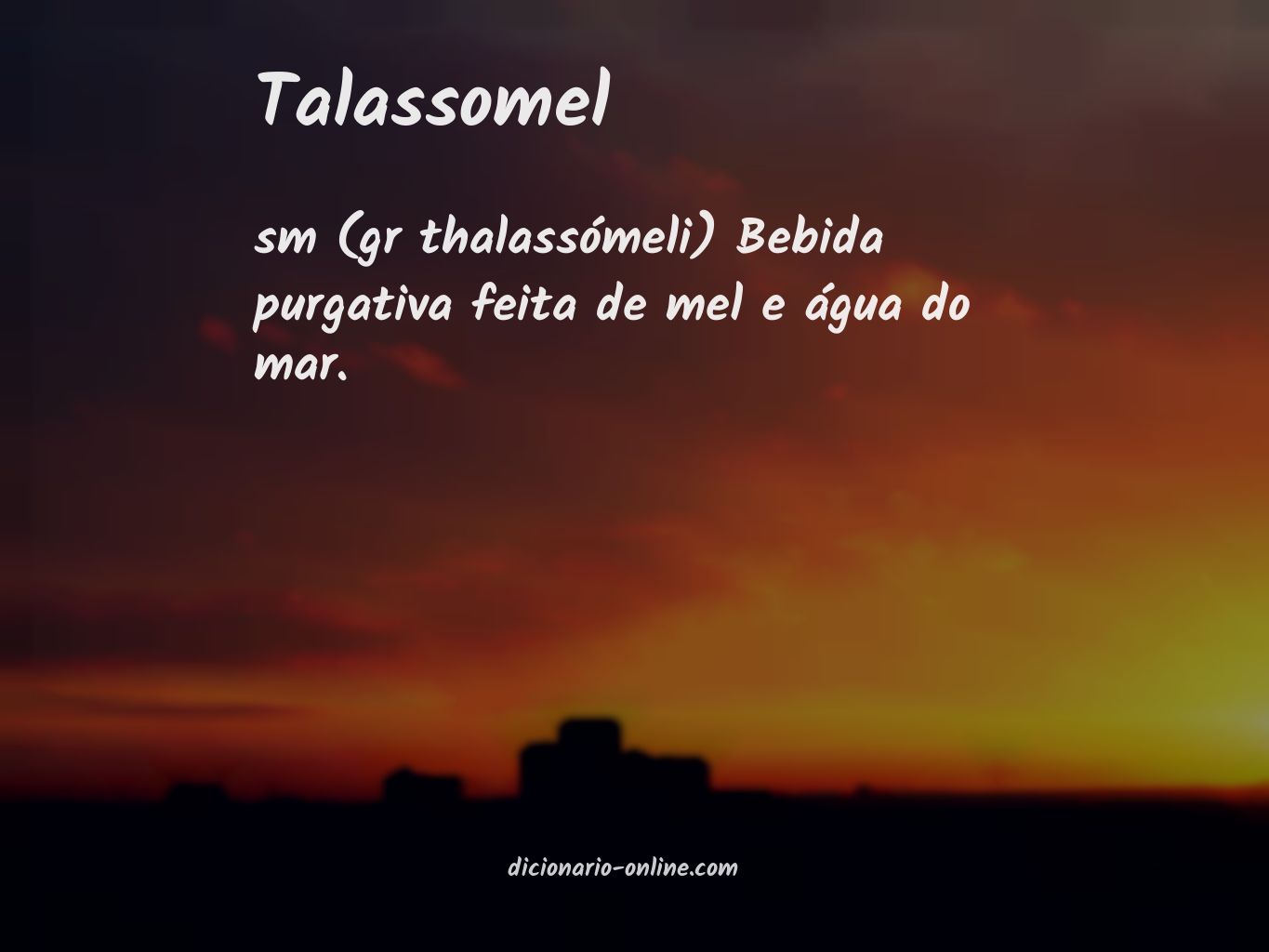 Significado de talassomel