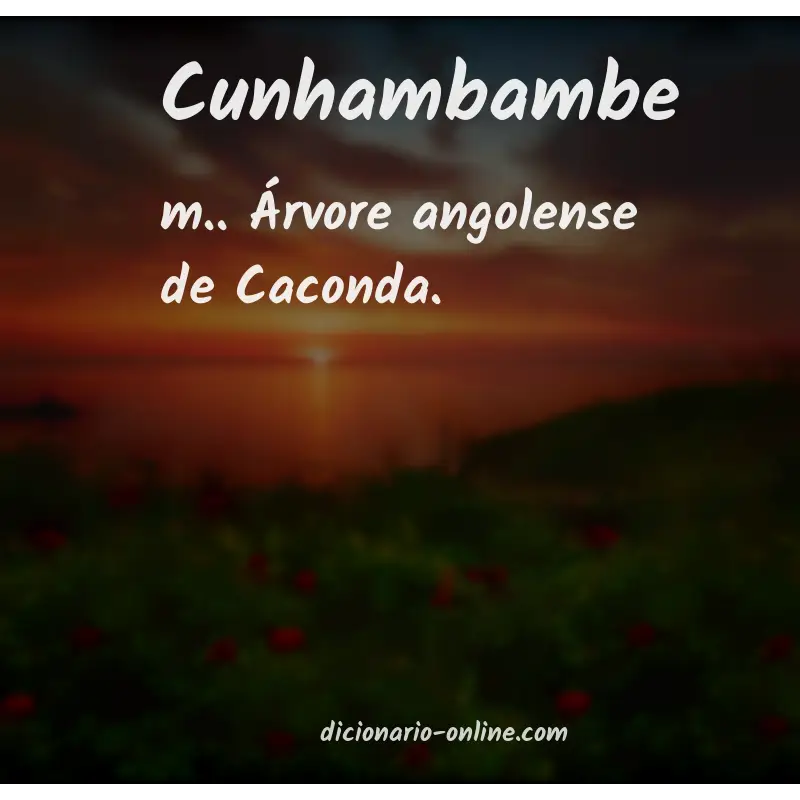 Significado de cunhambambe