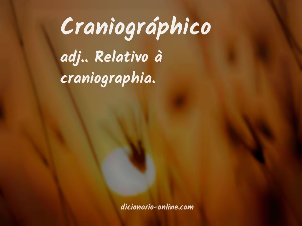 Significado de craniográphico