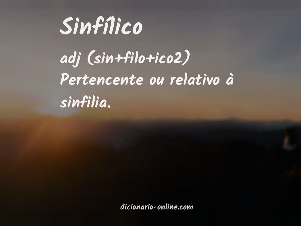 Significado de sinfílico