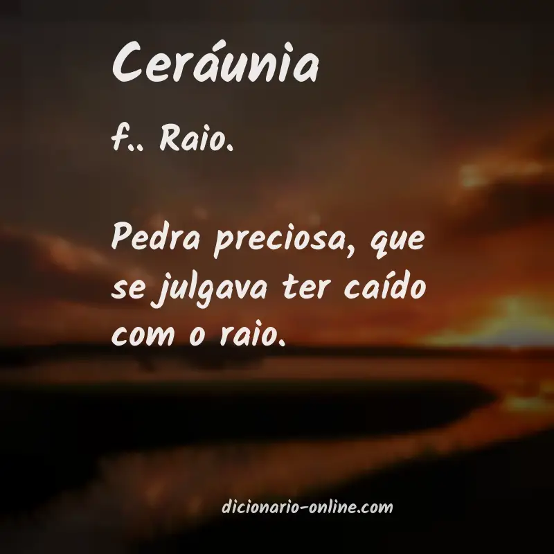 Significado de ceráunia
