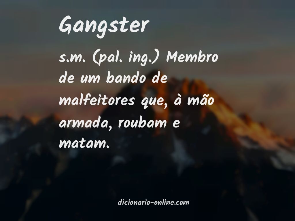Significado de gangster