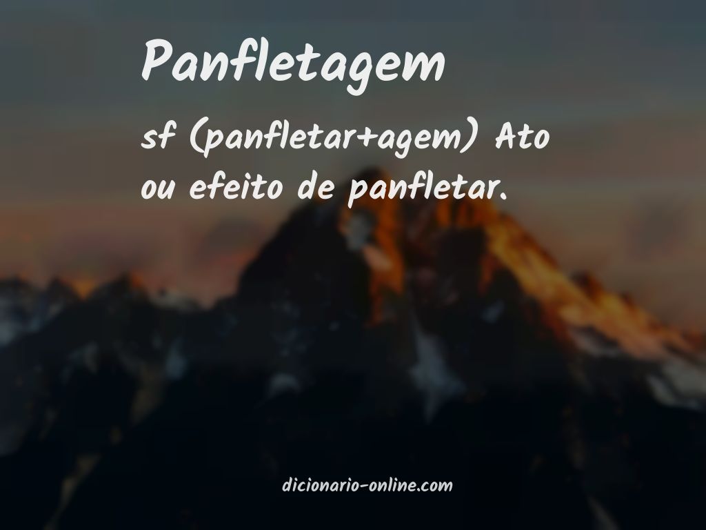 Significado de panfletagem