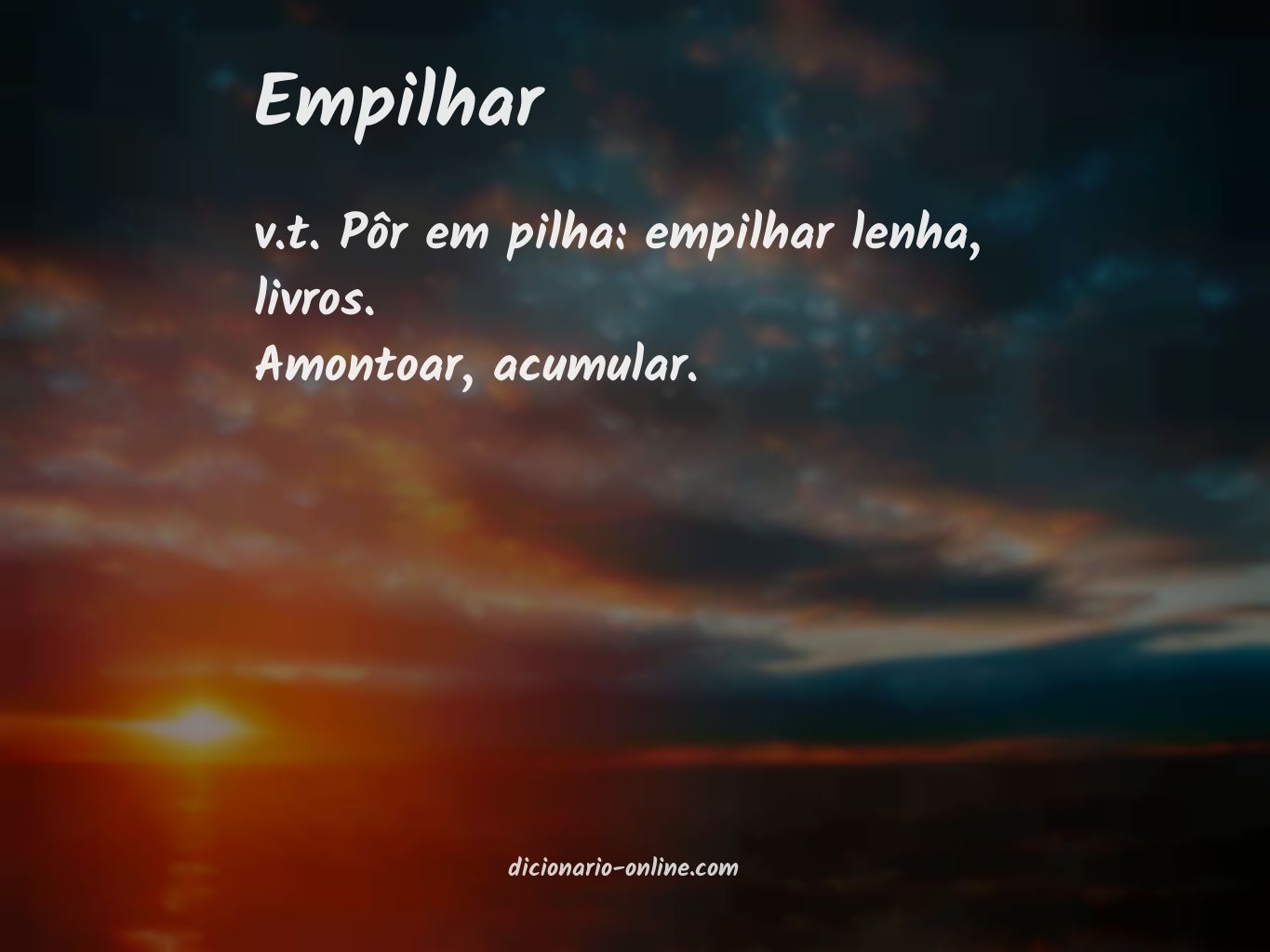 Significado de empilhar