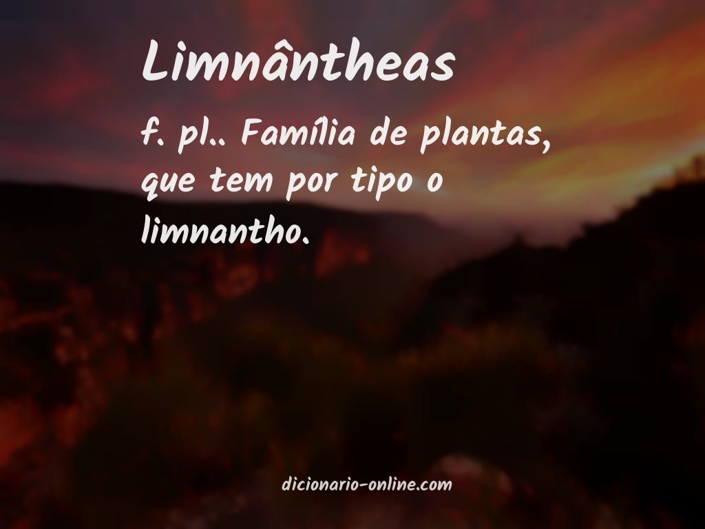 Significado de limnântheas