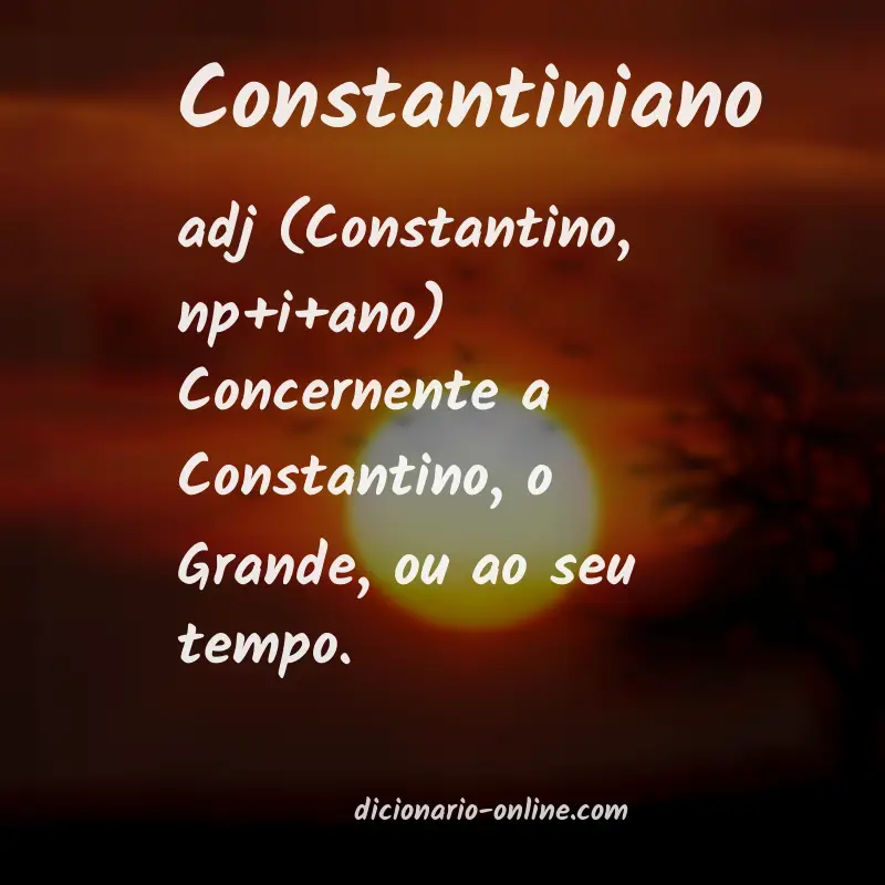 Significado de constantiniano
