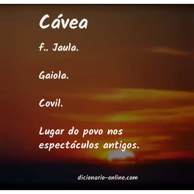 Significado de cávea