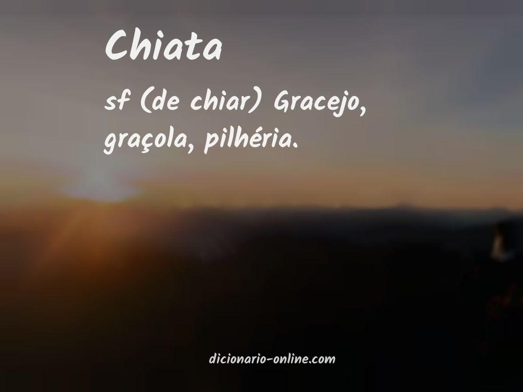 Significado de chiata