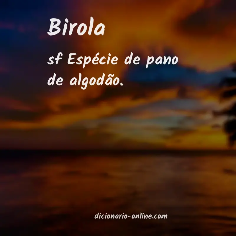 Significado de birola