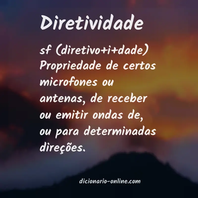 Significado de diretividade