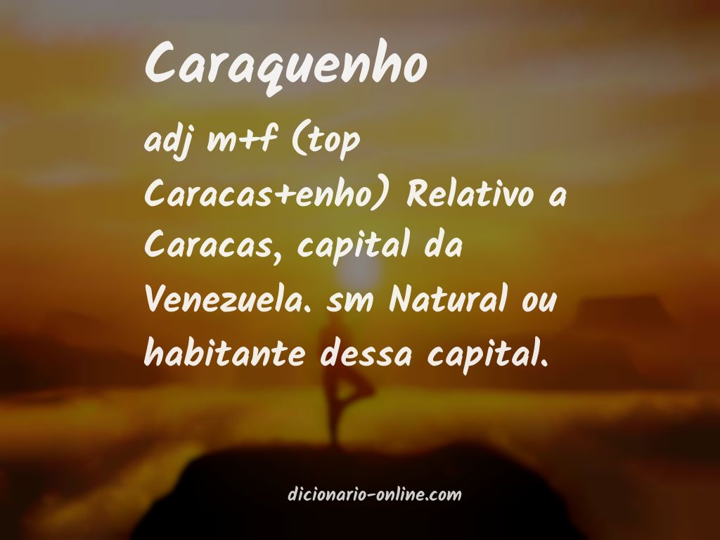 Significado de caraquenho