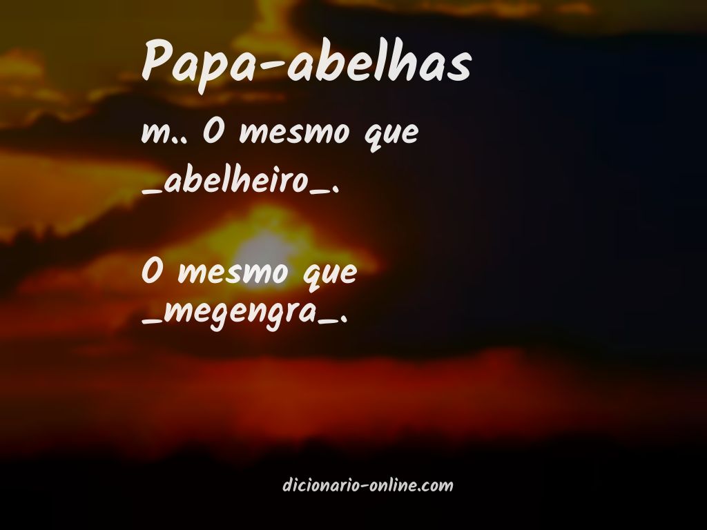 Significado de papa-abelhas