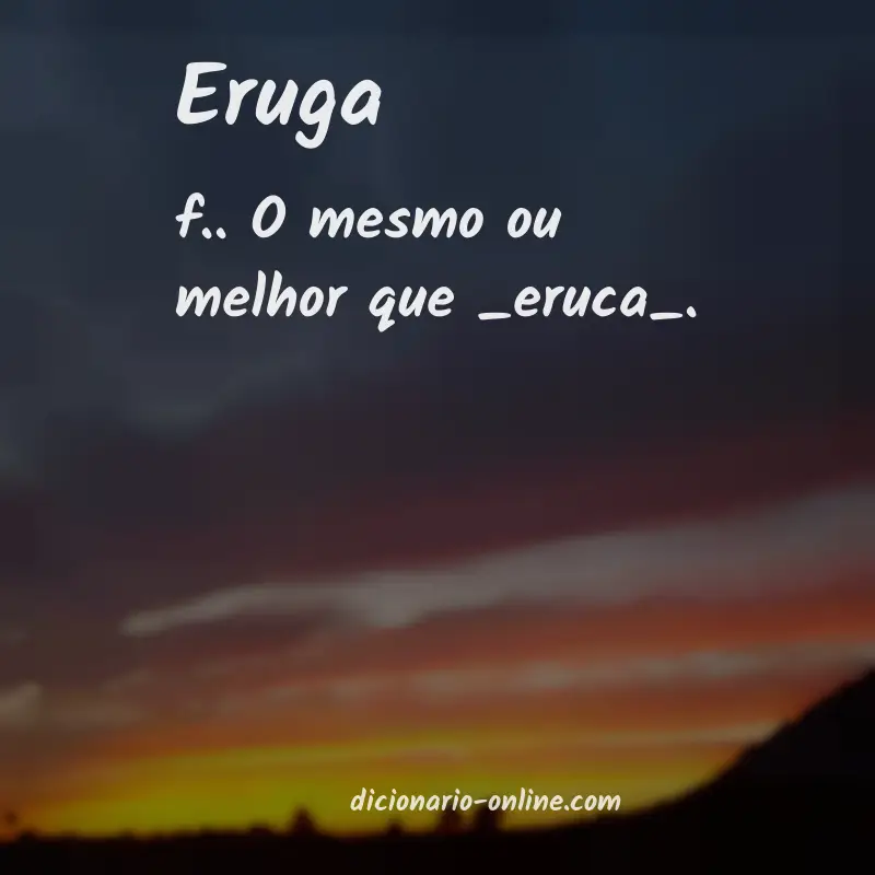 Significado de eruga