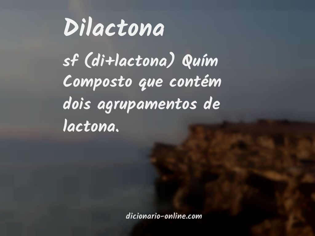 Significado de dilactona