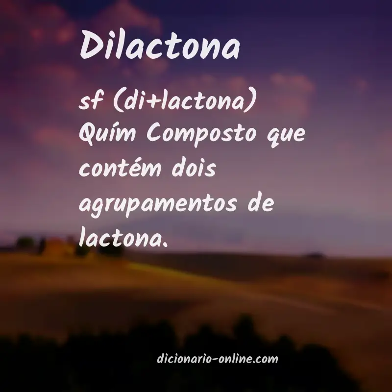 Significado de dilactona