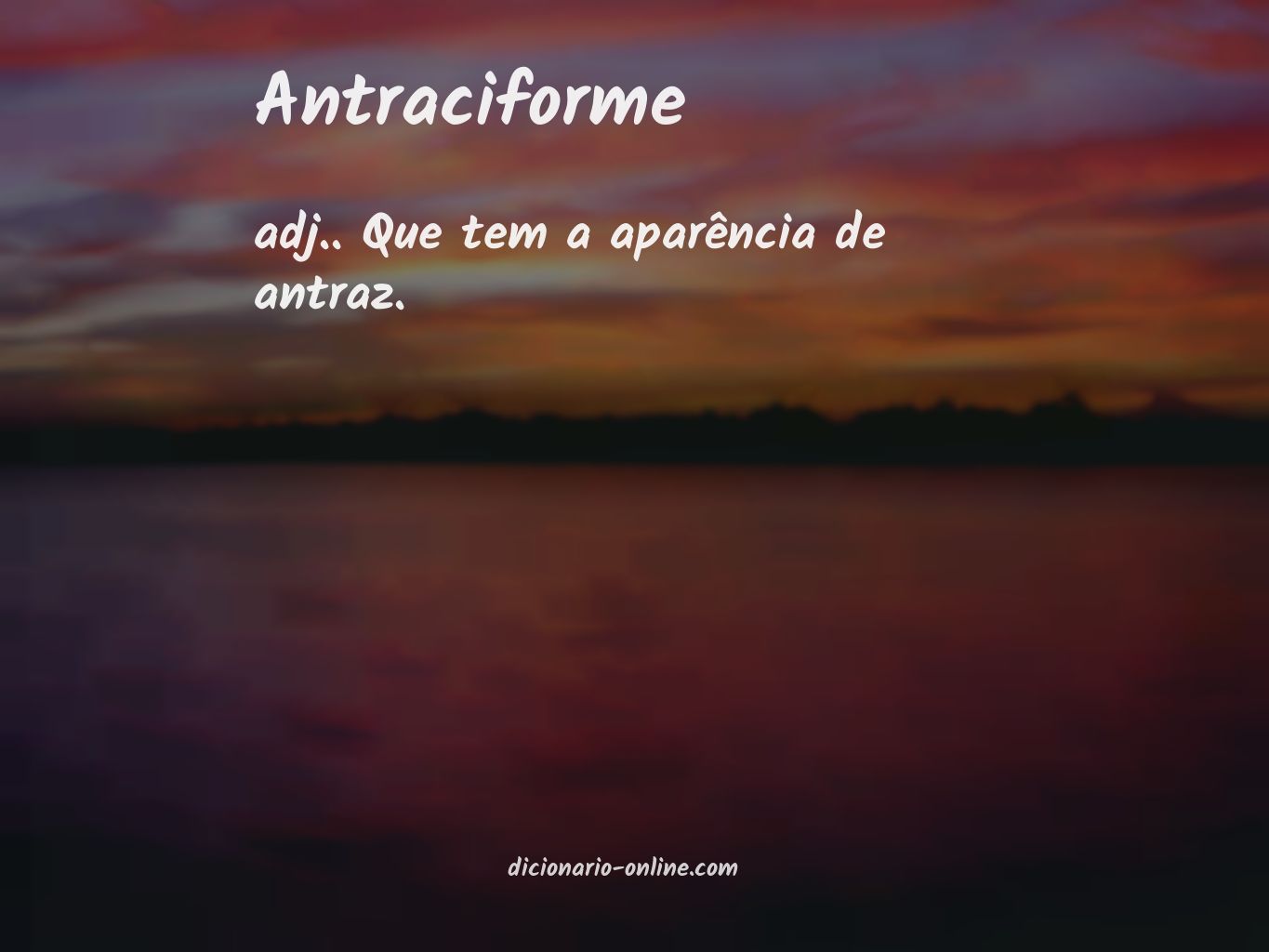 Significado de antraciforme