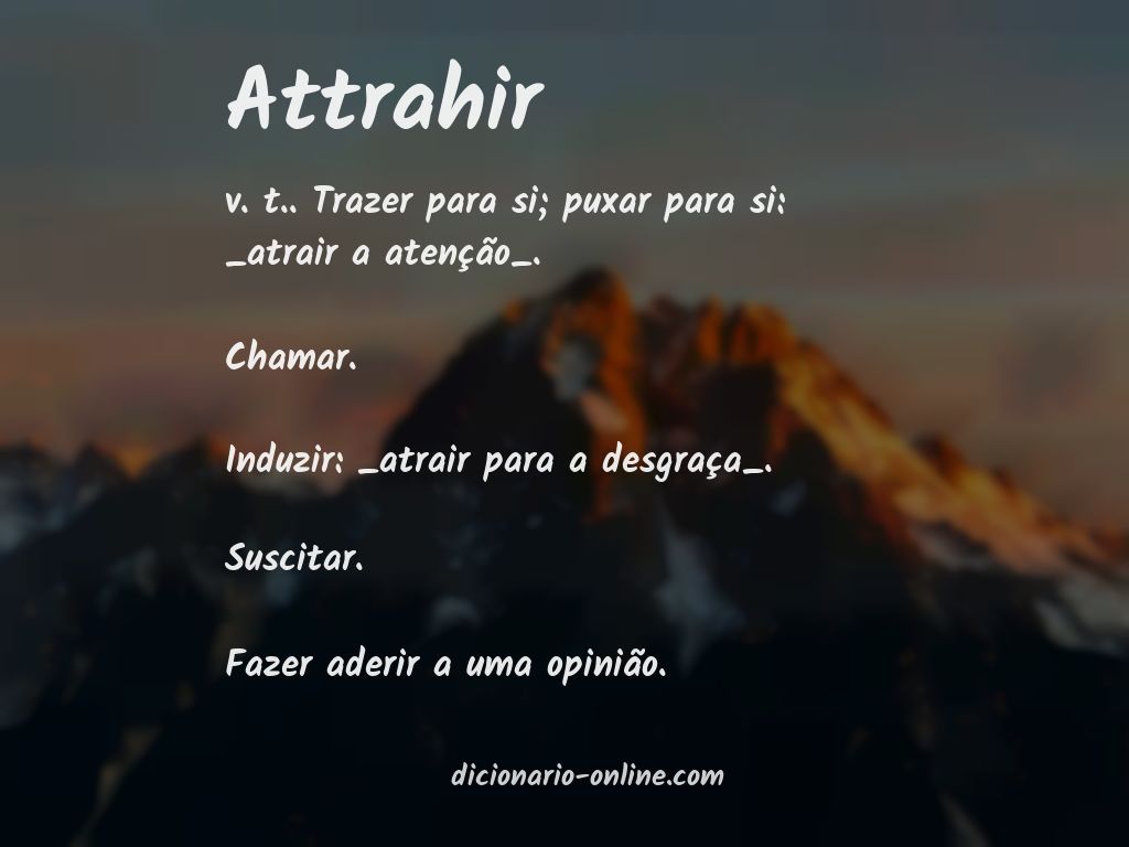 Significado de attrahir