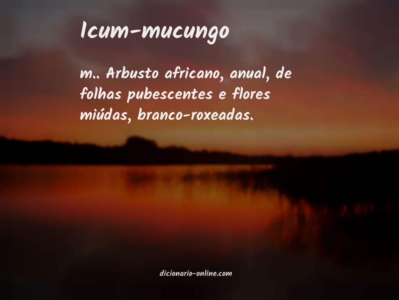 Significado de icum-mucungo