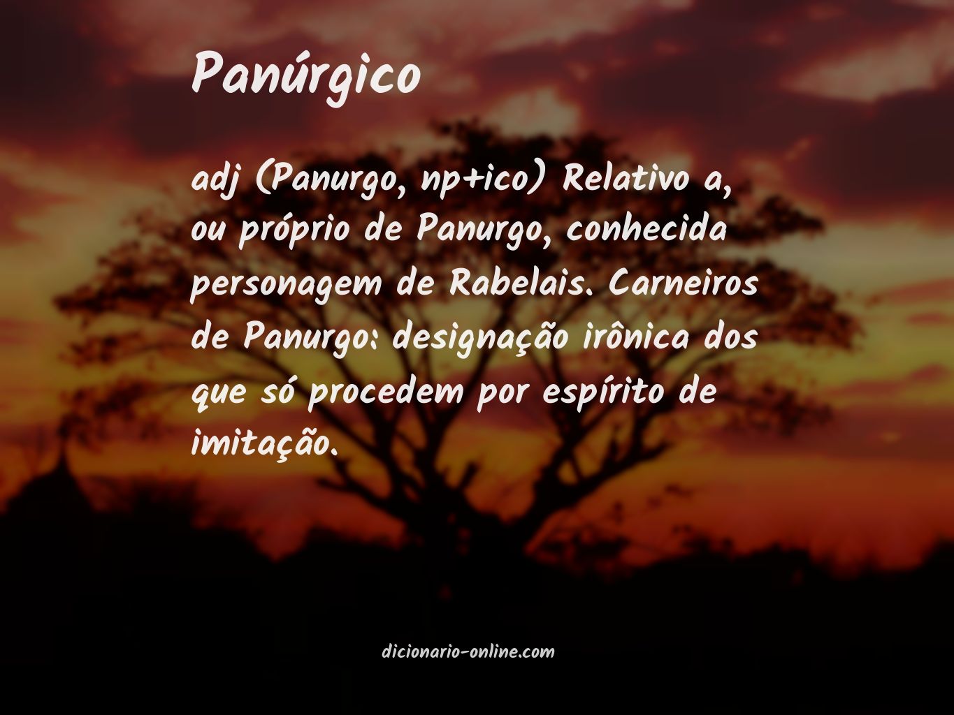 Significado de panúrgico