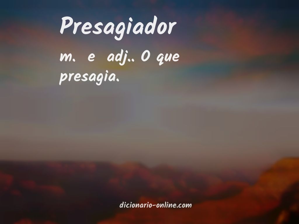 Significado de presagiador