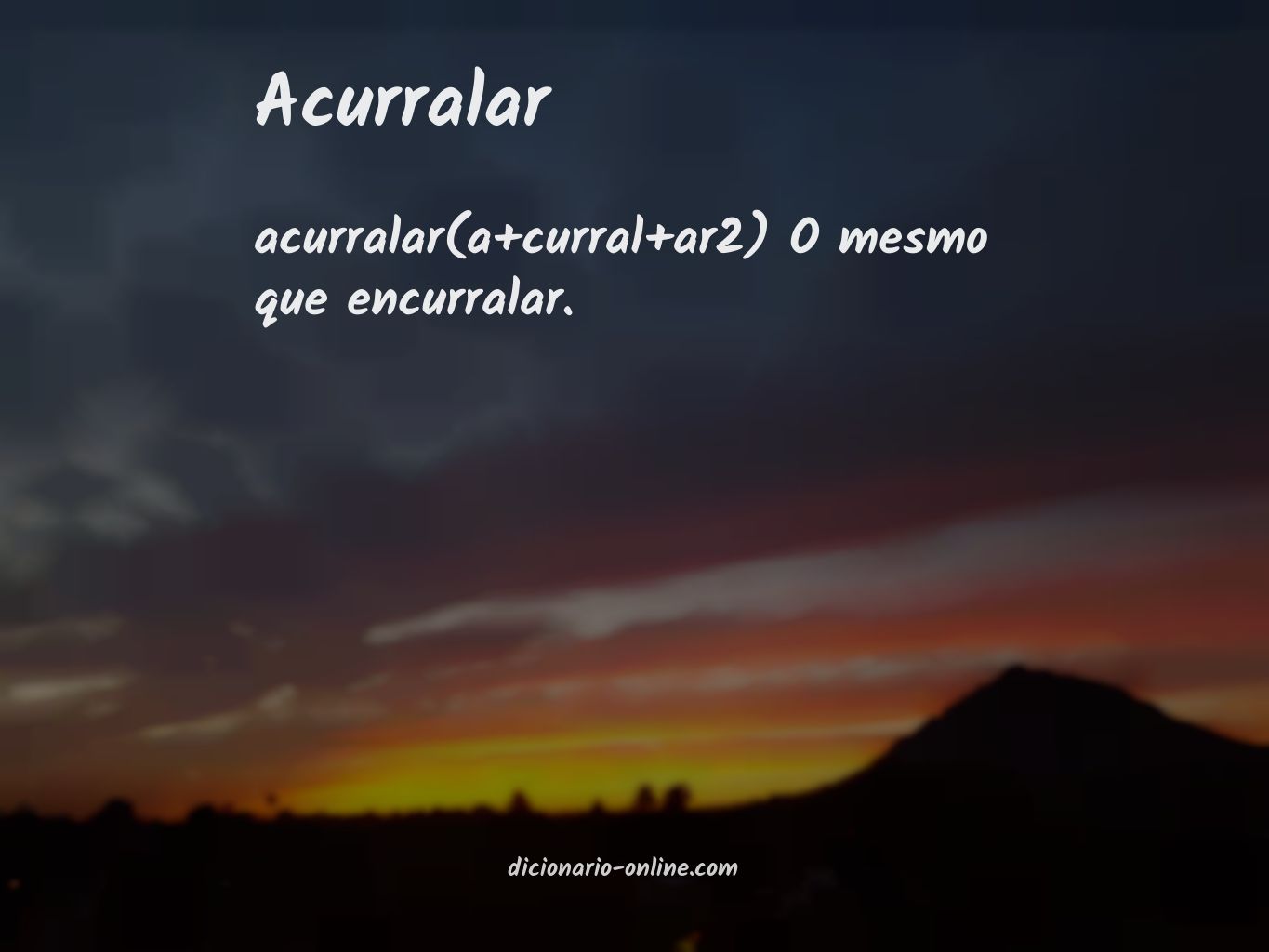 Significado de acurralar