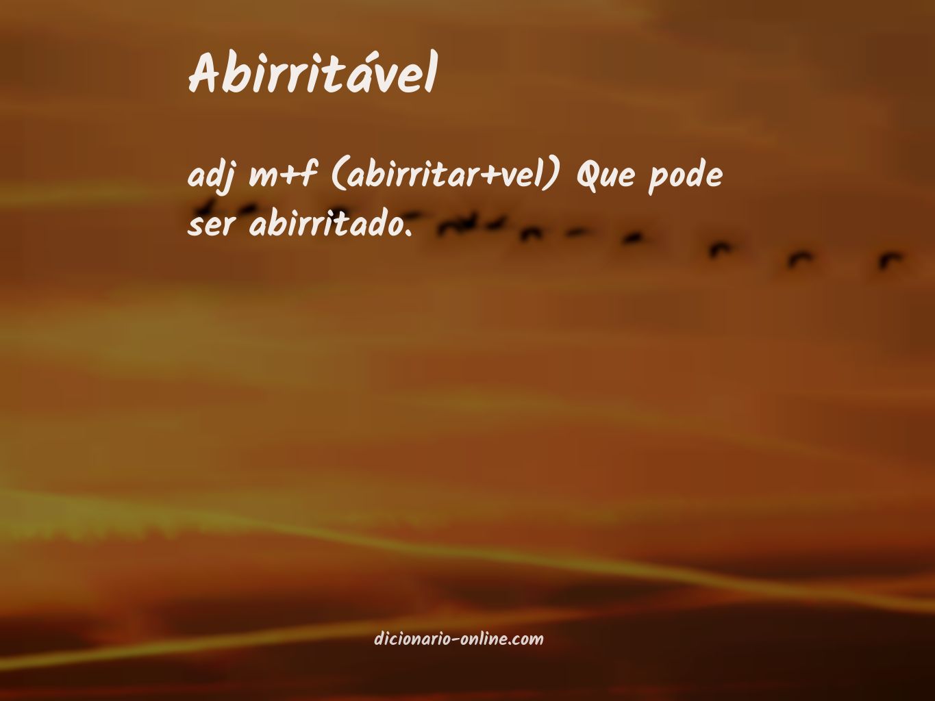 Significado de abirritável