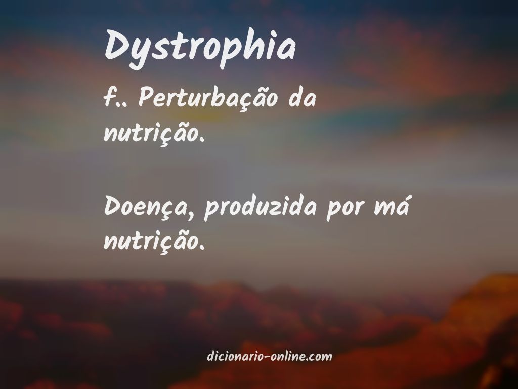 Significado de dystrophia