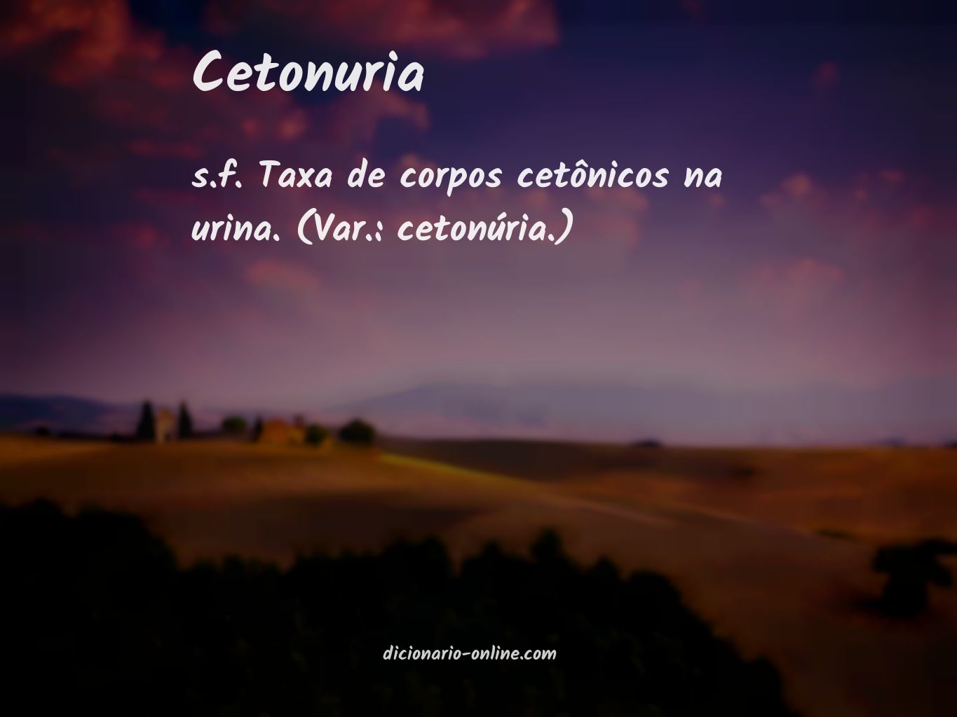 Significado de cetonuria