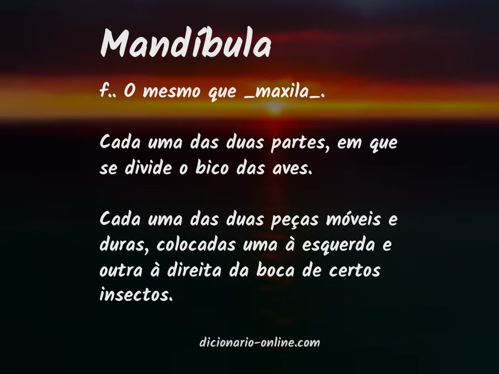 Significado de mandíbula