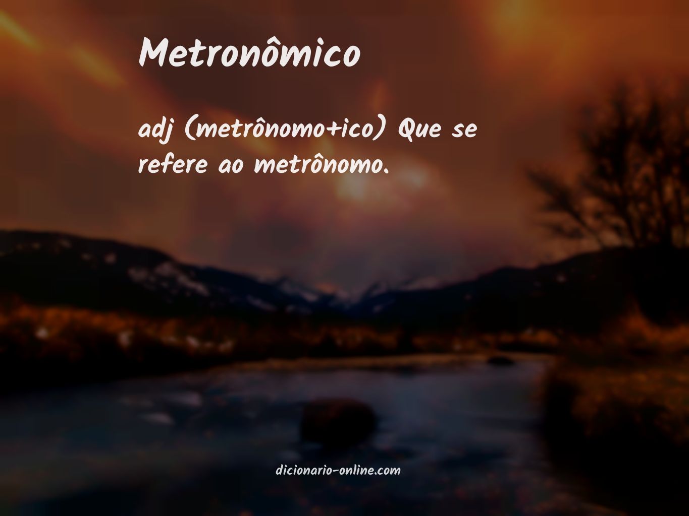 Significado de metronômico