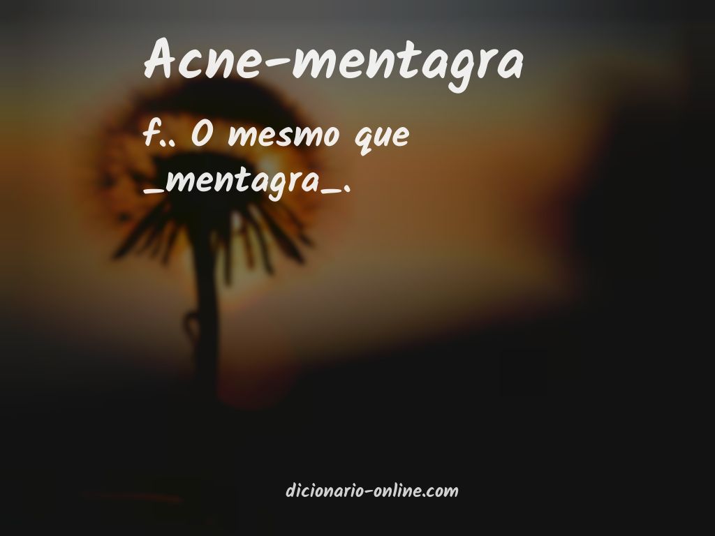 Significado de acne-mentagra