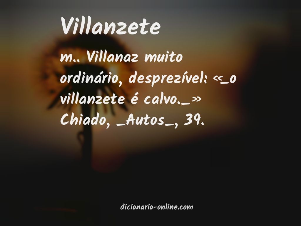 Significado de villanzete