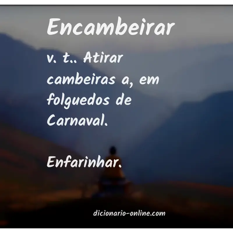 Significado de encambeirar