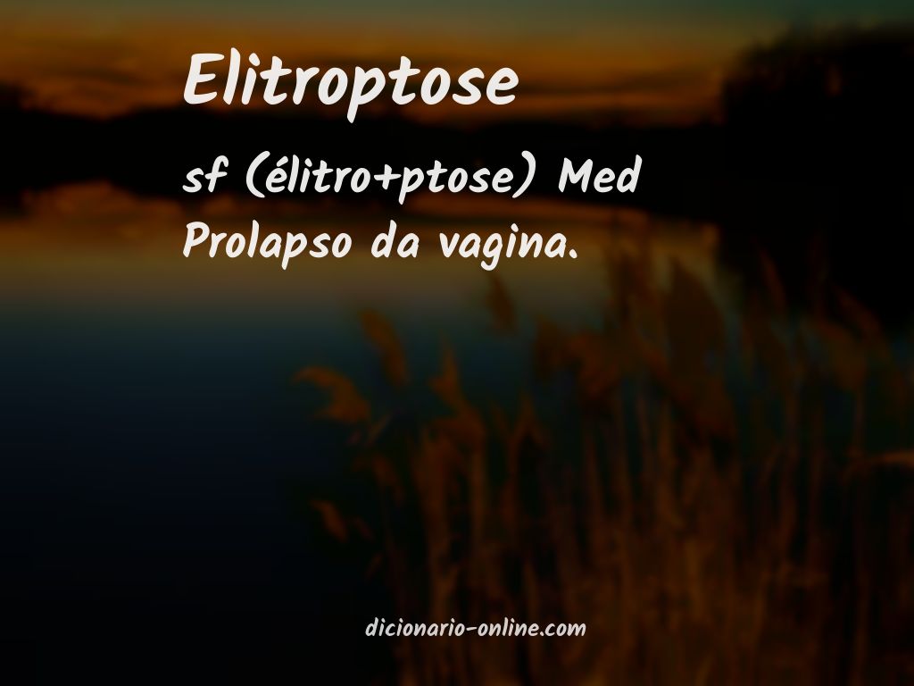 Significado de elitroptose