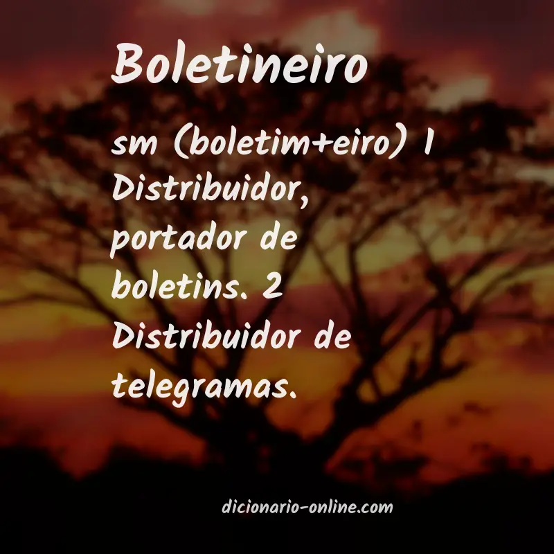 Significado de boletineiro