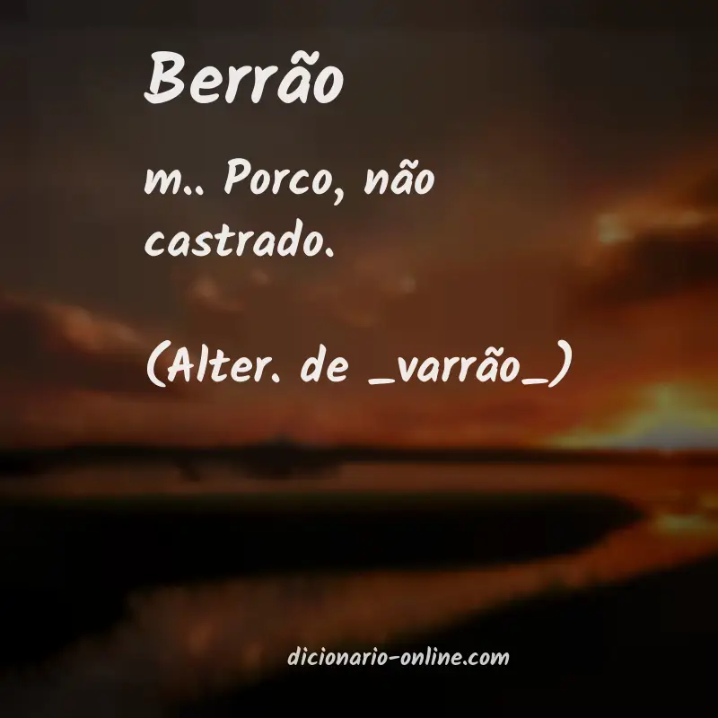 Significado de berrão